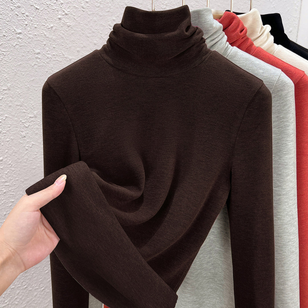 Damen-Thermo-Shirt mit Stehkragen, gefüttert