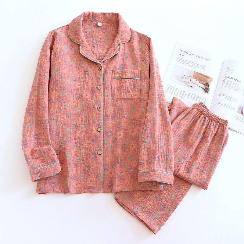 Atmungsaktives Jacquard-Baumwoll-Set für Damen