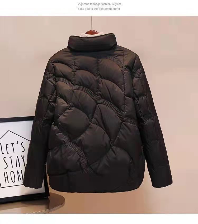 Leichte, kurze Daunenjacke für Damen, Weißentendaunen
