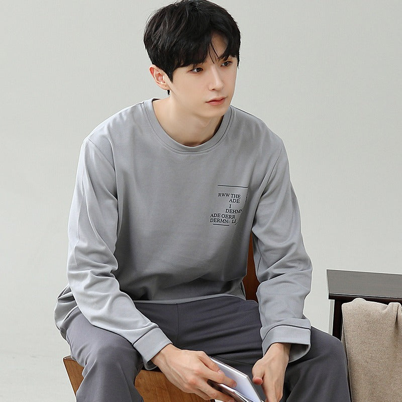 Herren-Pyjama-Set aus Modal, langärmelig
