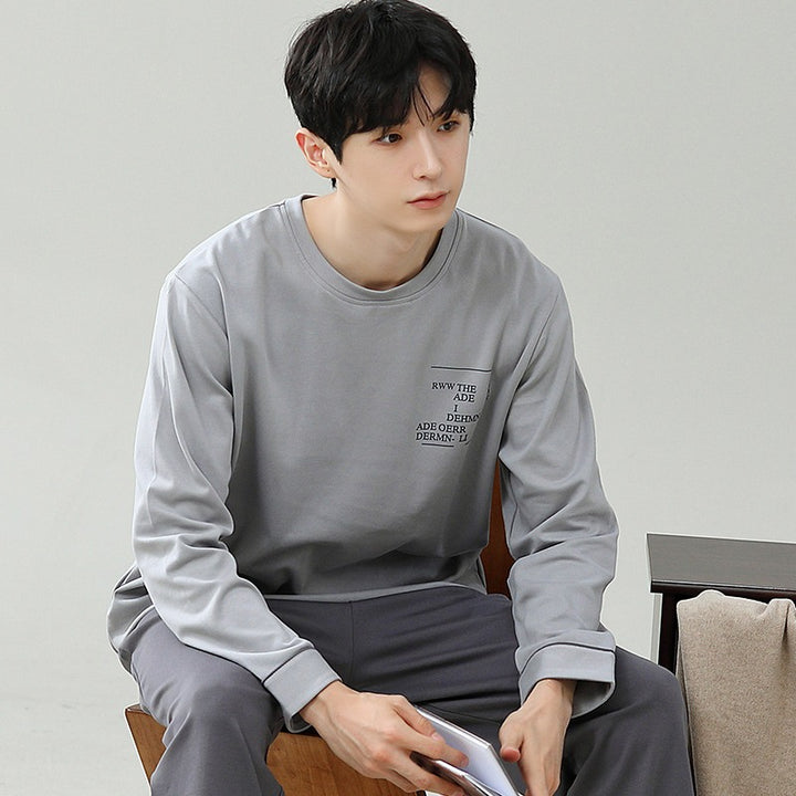 Herren-Pyjama-Set aus Modal, langärmelig