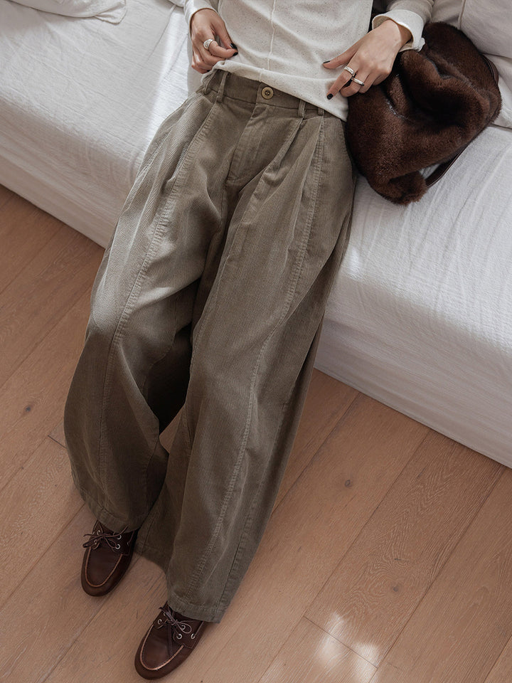 Retro-Cordhose, locker geschnitten, Damen