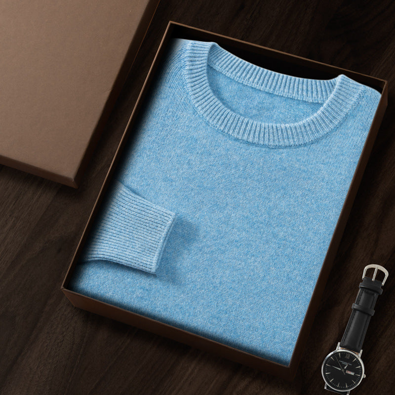 Herren-Kaschmirpullover, Rundhals oder Stehkragen, gestrickt