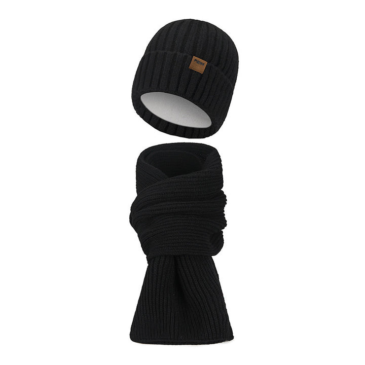 Winter-Set: Strickmütze und Schal, gefüttert, wärmend