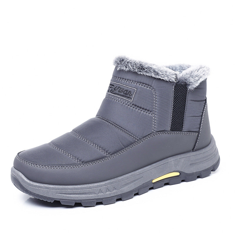 Gefütterte Herren-Winterstiefel, mittelhoher Schaft