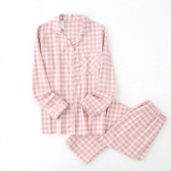 Paar-Pyjama-Set aus doppellagigem Baumwoll-Musselin