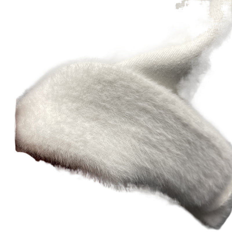 Herren-Strickpullover mit Fleecefutter und Stehkragen