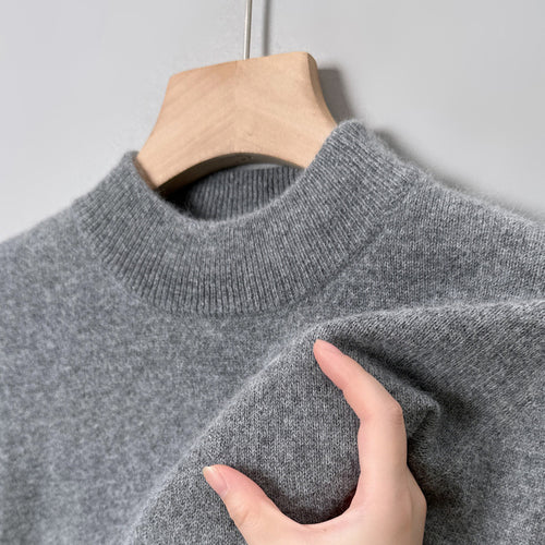 Herren-Strickpullover mit Stehkragen