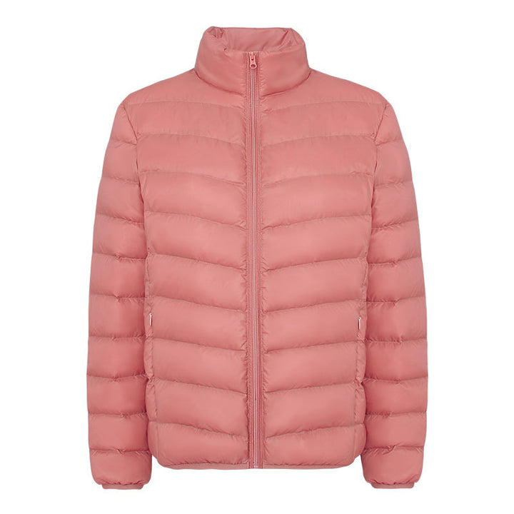 Leichte Damen-Daunenjacke mit Stehkragen