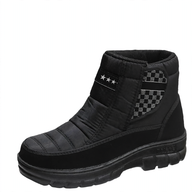 Gefütterte Herren-Winterstiefel, mittelhoher Schaft
