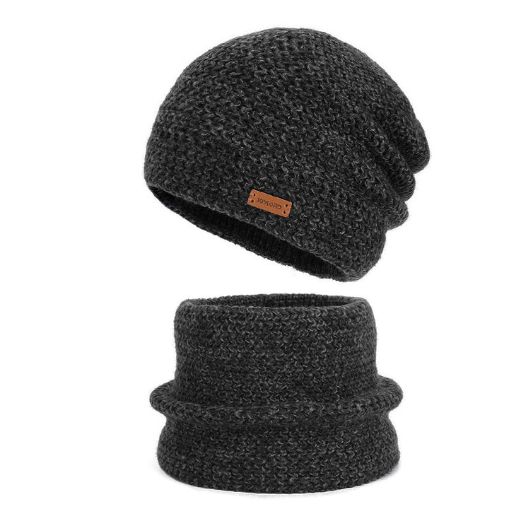 Damen-Winterset: Strickmütze und Schal mit Futter