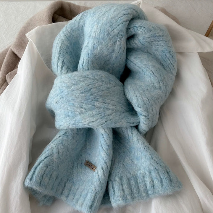 Alpakawoll-Mischgewebe Strickschal, 22x162 cm