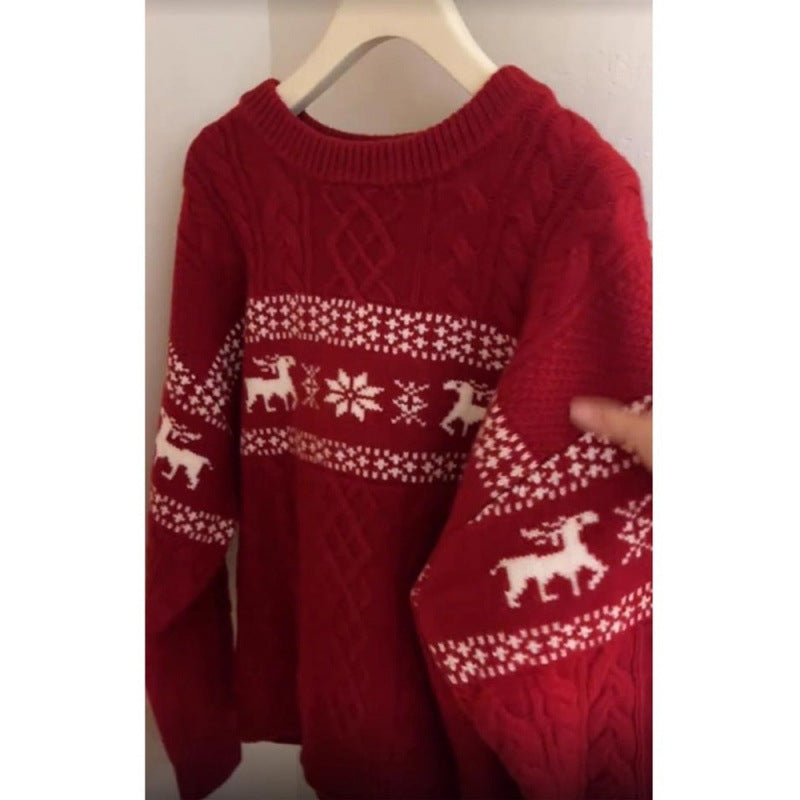 Unisex-Strickpullover mit Fair-Isle-Muster