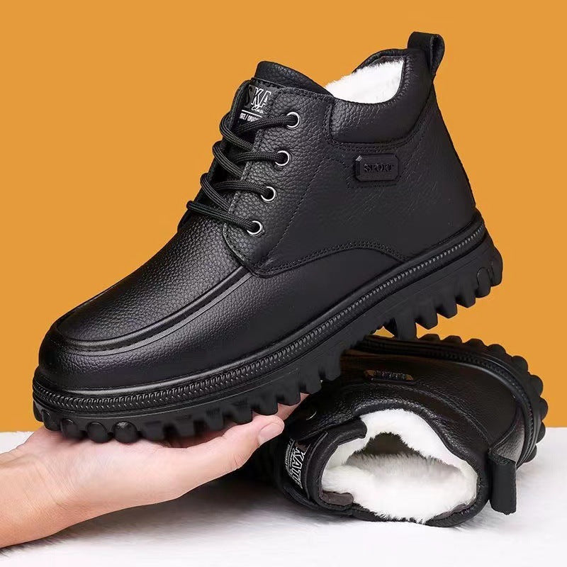 Gefütterte Herren-Winterstiefel, warm und bequem
