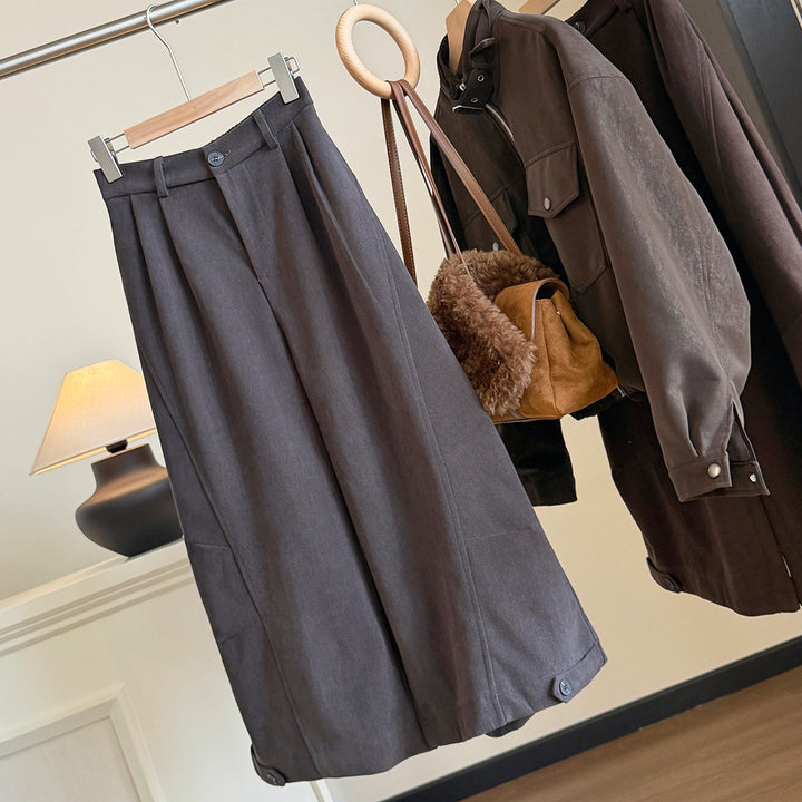 Damen-Cordhose, hoch geschnitten, 7/8-Länge, weiter Schnitt
