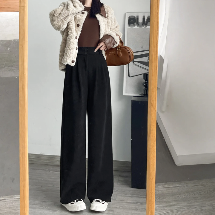 Damen-Cordhose im Business-Stil, gefüttert