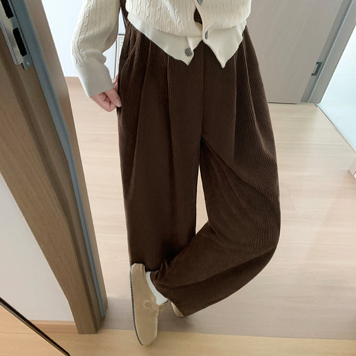 Cord-Haremshose mit hohem Bund