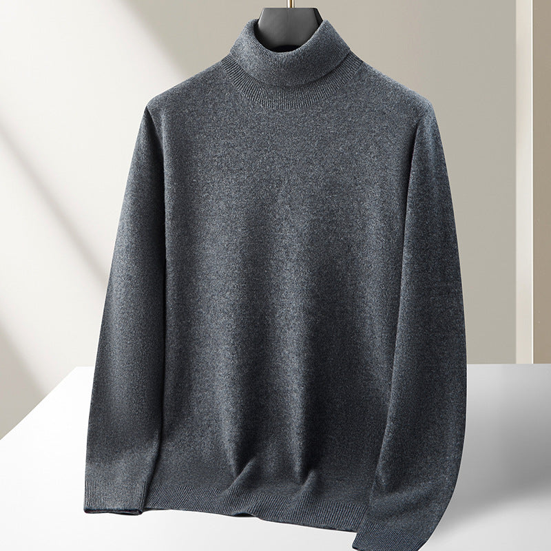 Herren-Rollkragenpullover aus 100% Schurwolle