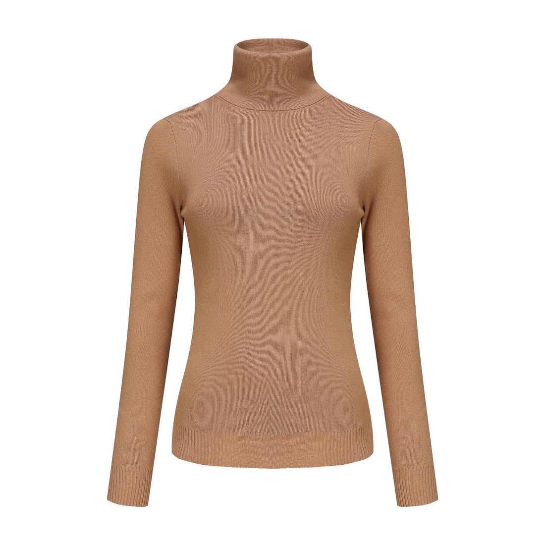 Damen-Rollkragenpullover, Strick, einfarbig