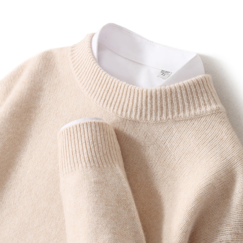 Herren-Wollpullover, Stehkragen, Business-Stil