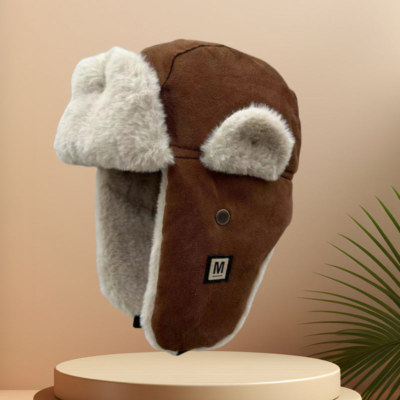 Plüsch-Set mit Mütze, Schal und Handschuhen, Damen, Winter