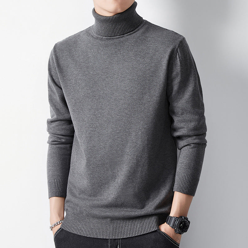 Herren-Pullover mit Rollkragen, gefüttert