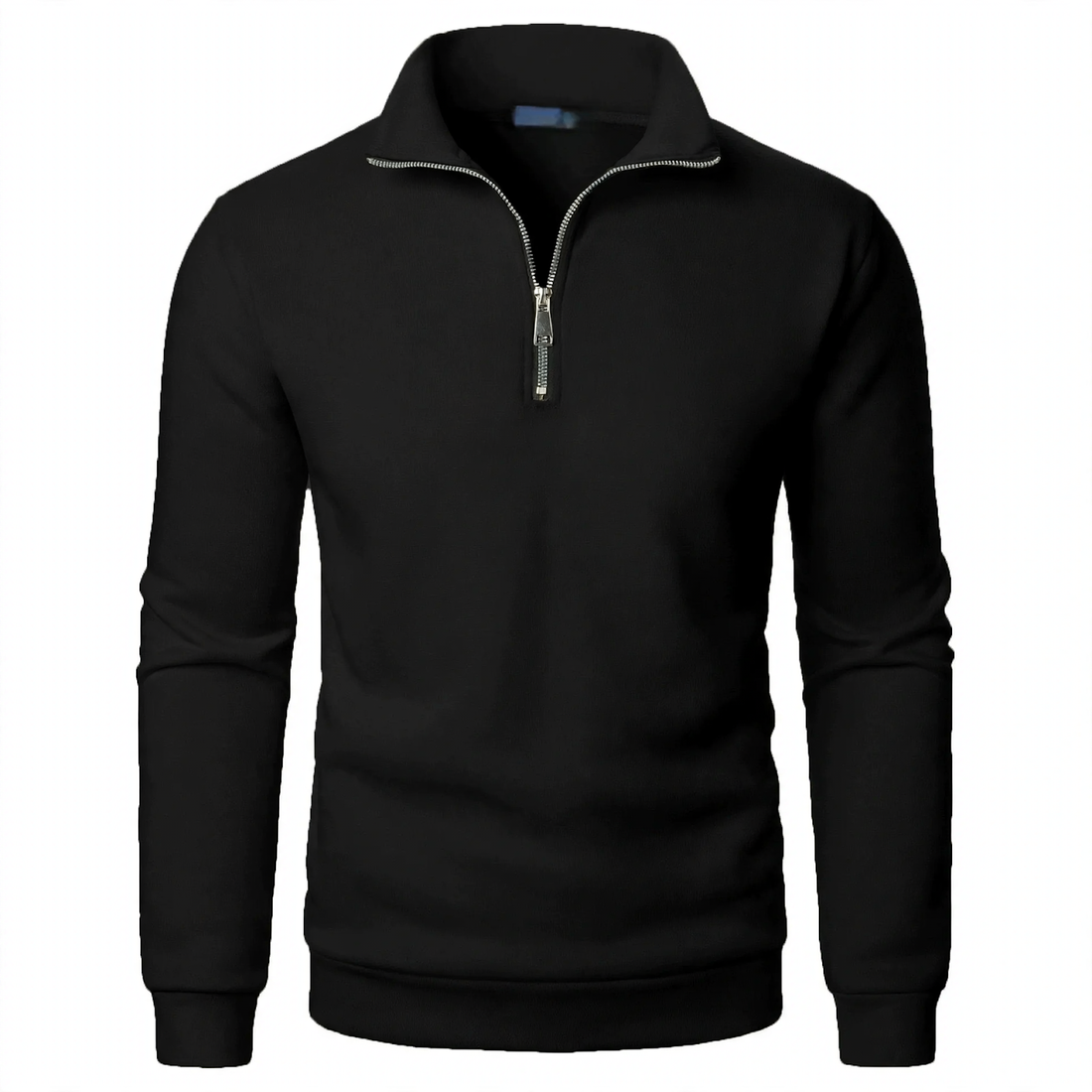 Herren-Sweatshirt mit Stehkragen und Reißverschluss
