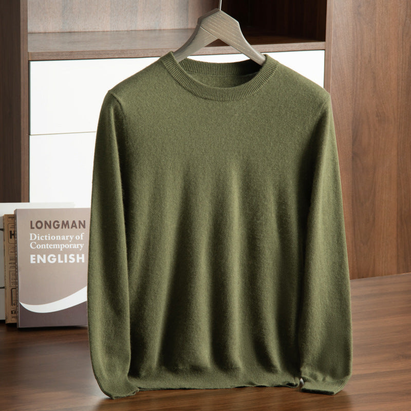 Herren-Kaschmirpullover, Stehkragen, Business-Casual