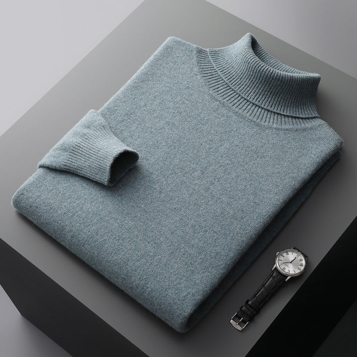 Herren-Wollpullover, Rollkragen, 100% Wolle