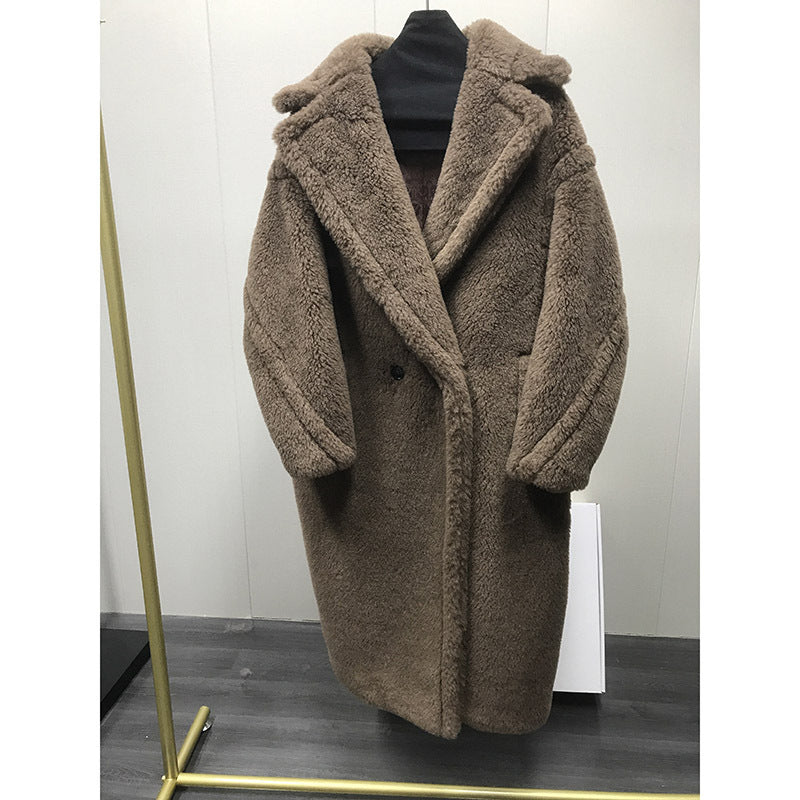 Teddy-Mantel, mittellang, für Damen