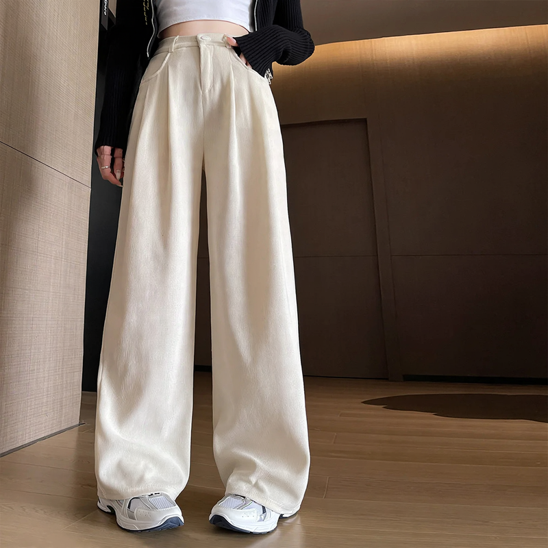 Damen-Cordhose, gerade geschnitten, Herbst