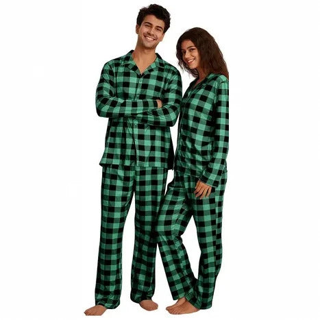 Familien-Pyjama-Set, klassisches Karomuster