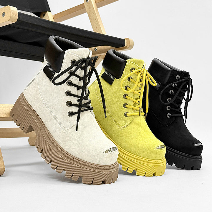 Herren-Stiefel, hohe Form, Wildleder-Optik
