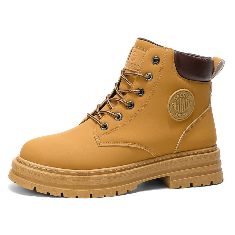 Herren-Stiefel, wasserabweisend, rutschfest, mittelhoher Schaft