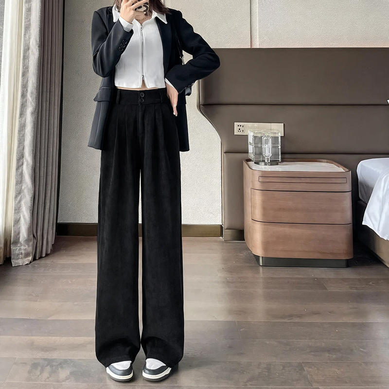 Damen-Cordhose, weit geschnitten, verschiedene Längen