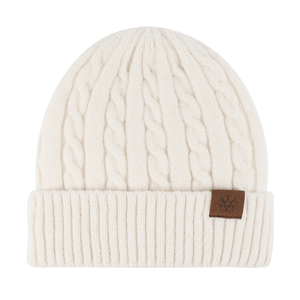 Gefütterte Strickmütze mit Umschlag, Winter