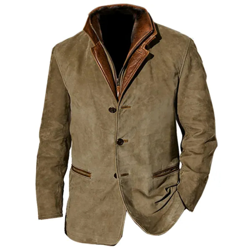 Echoarchiv | Vintage Vegan-lederjacke für Herren