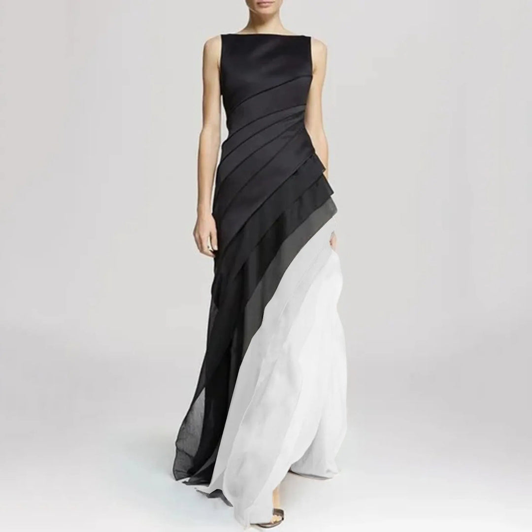 Elegante mehrlagige Ombre-Kleid – Élara
