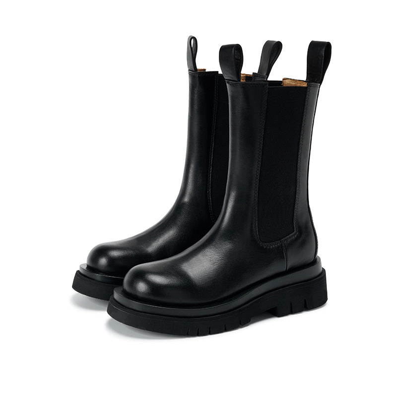 ChelsEchoarchiv Boots Aus Leder Mit Chunky Sohle Echoarchiv