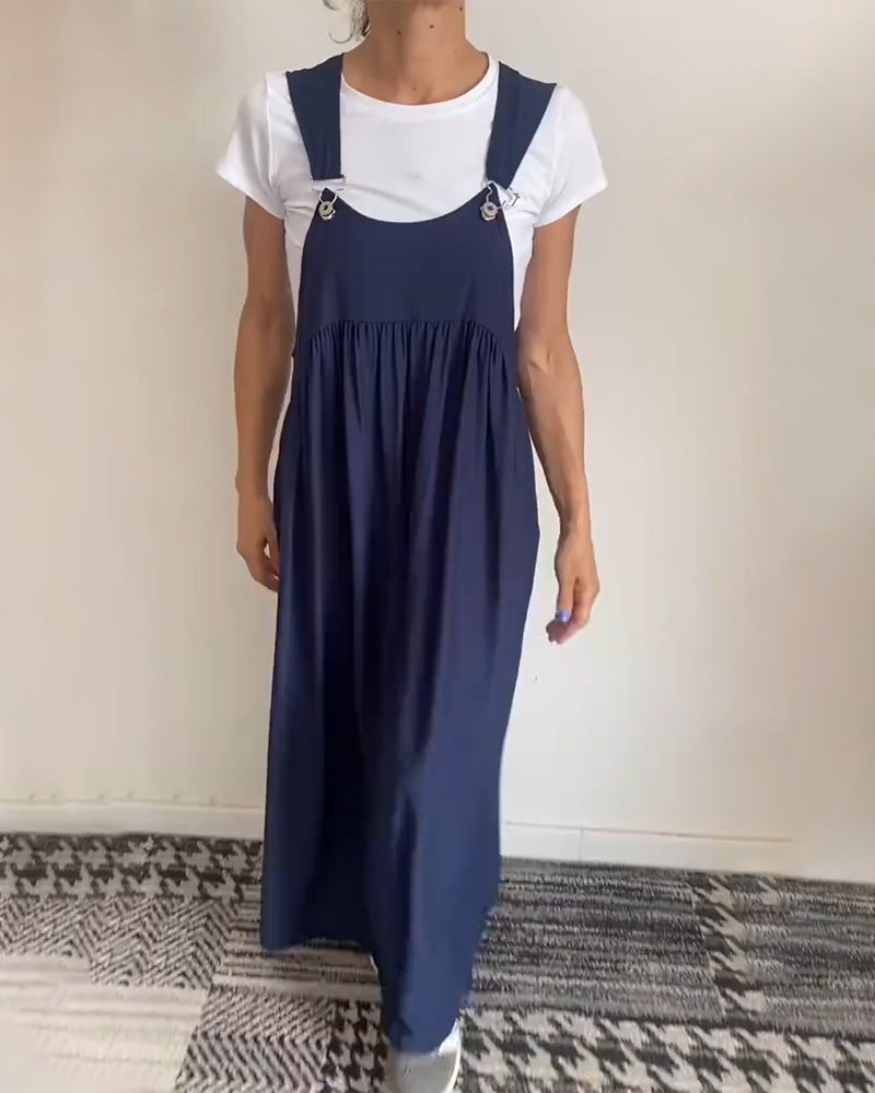 Echoarchiv | Kleid Lässig Einfarbig Hosenträger