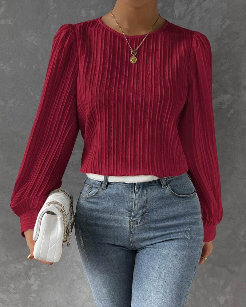 Elegantes Shirt mit Rundhalsausschnitt