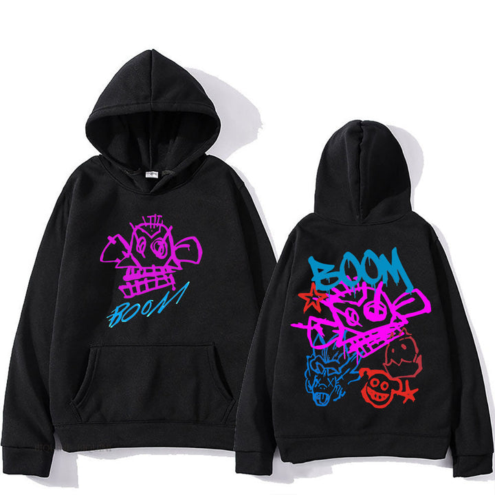 Echoarchiv | Arcane Jinx Cartoon Langarm-Hoodie