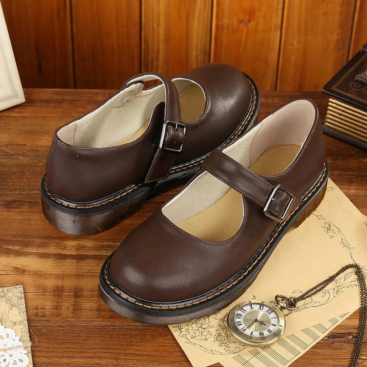 Echoarchiv | Jahrgang Schnalle Schuhe für Damen