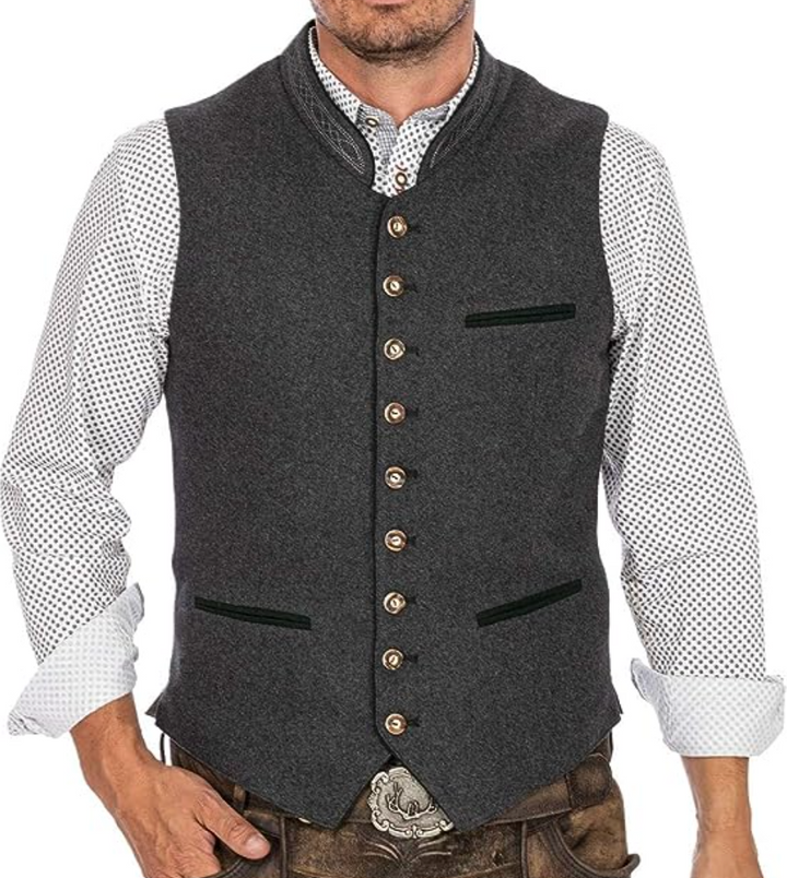 Echoarchiv | Herren Weste mit Einem Stilvollen Traditionellen Look