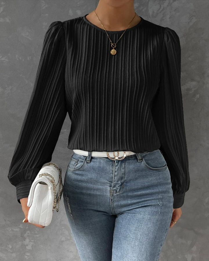 Elegantes Shirt mit Rundhalsausschnitt