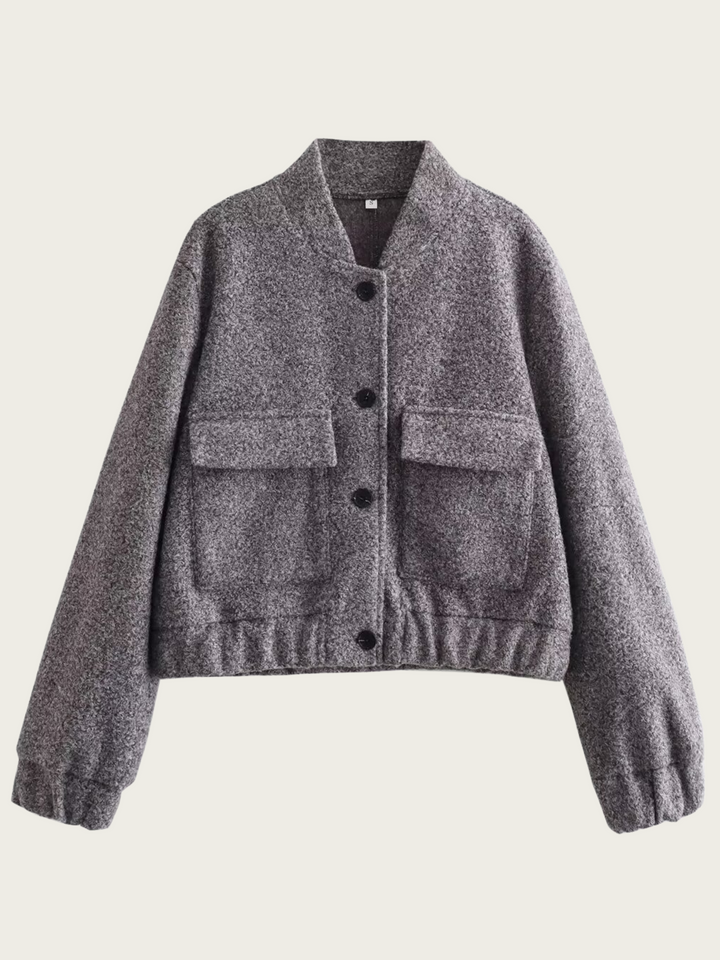 Echoarchiv | Kurze graue Wolljacke für Frauen Mauwi