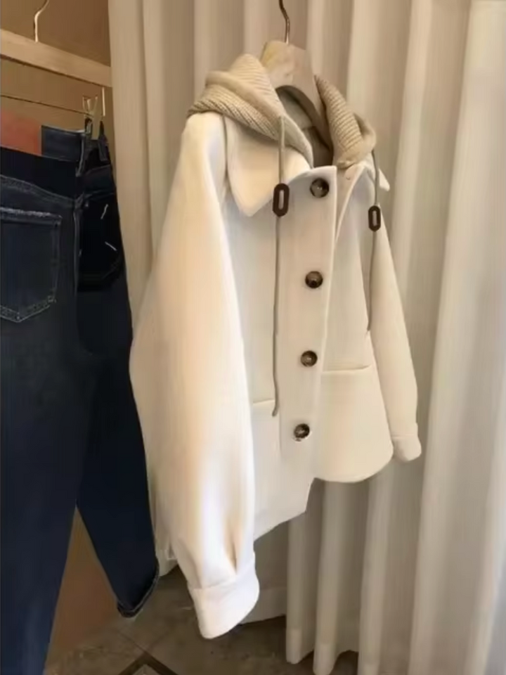 leicht dicke Jacke mit Kapuze