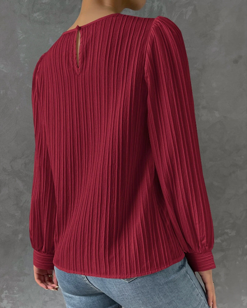 Elegantes Shirt mit Rundhalsausschnitt