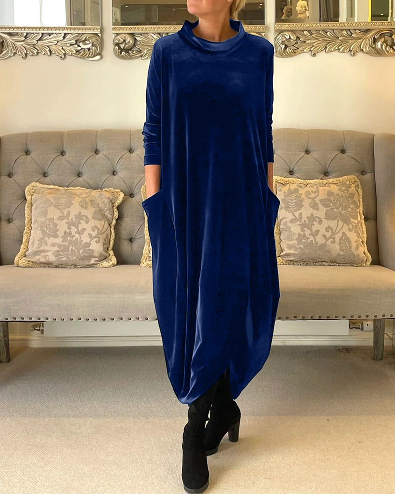 Echoarchiv | Elegantes Samtkleid mit Bauchabdeckung