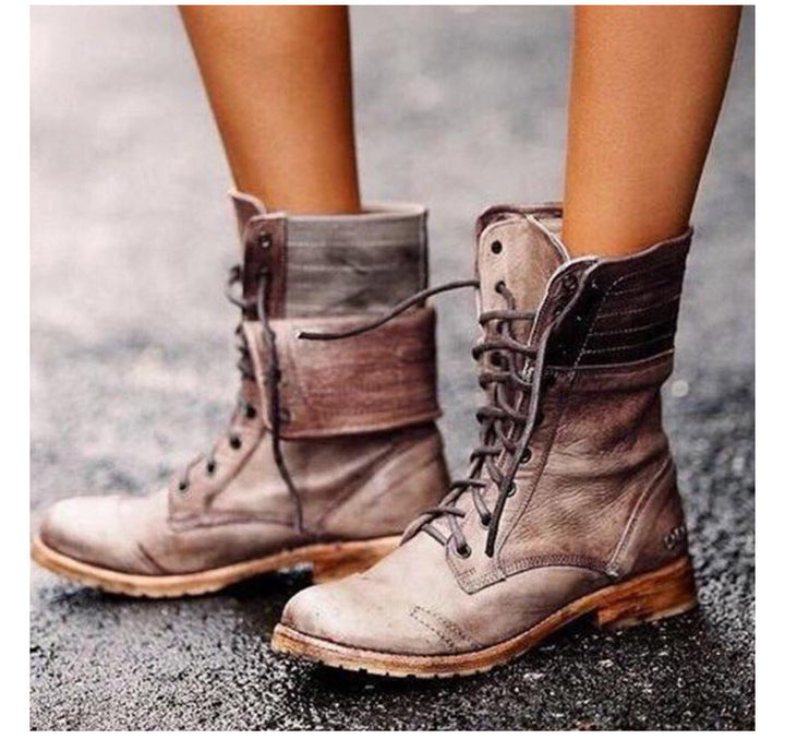 Echoarchiv | Elegante Stiefel Mit Schnürung Vorne